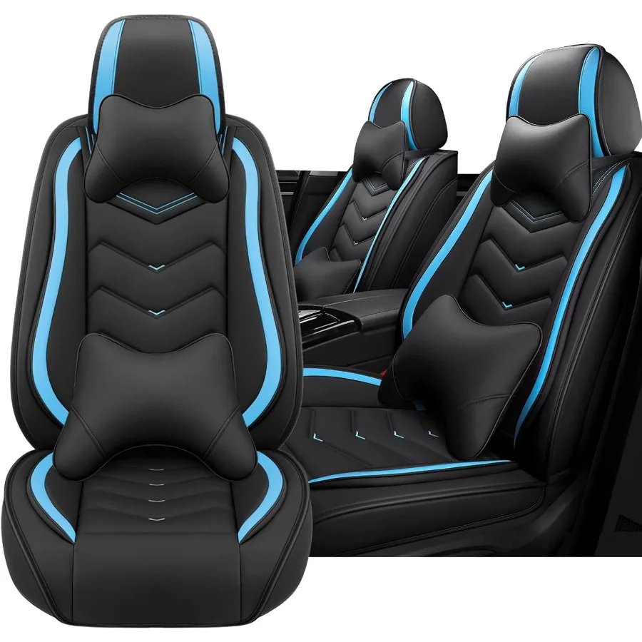 Luxury NonSlip Waterproof WearResistant Nappa Leather Car Seat Covers for MercedesBenz GLE 350 20172025 Driver's and Passenger