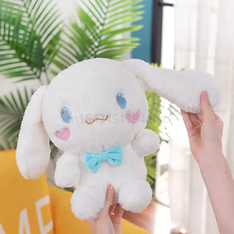 Cute Sanrio Cinnamoroll peluche ripiene cuscino adorabile peluche Comfort bambole morbide regalo di compleanno per bambini Cartoon Anime Toy