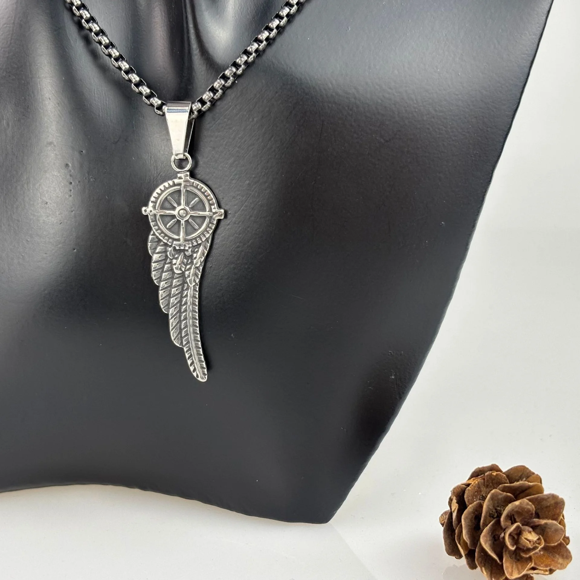 316L Stainless Steel Wing Ship - Vintage Fashion Wheel 评论和价格