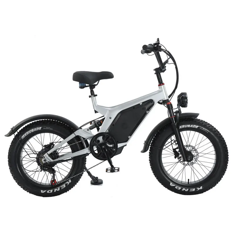 

48V Central Brushless Motor Electric Mountain Bike 2026, Aluminum Frame, 20-4.0 Snow Tires & Lithium Battery