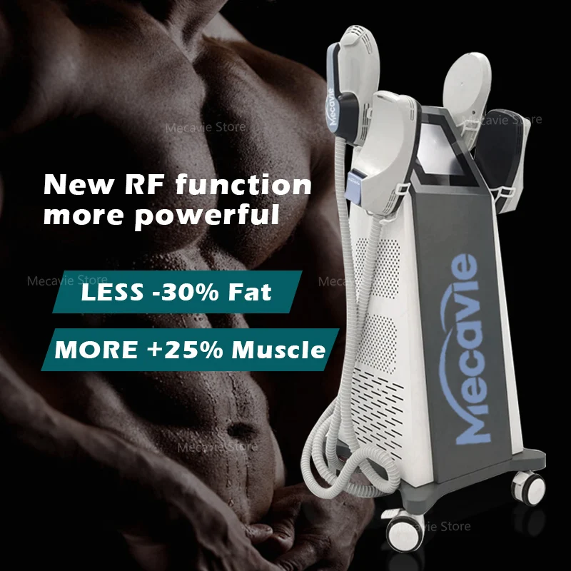 MECAVIE 4 Handles 6500W 2026 EMS RF Professional Body Shaper Modes 200HZ Muscle Stimulator ABS Fitness And Wellness EMS Machine