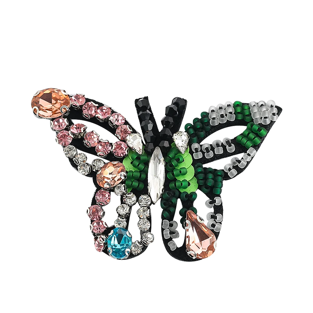 

Embroidered Beaded Butterfly DIY Apparel Sewing Supplies Shiny Sequined Applique Scrapbook Accessories Crafts