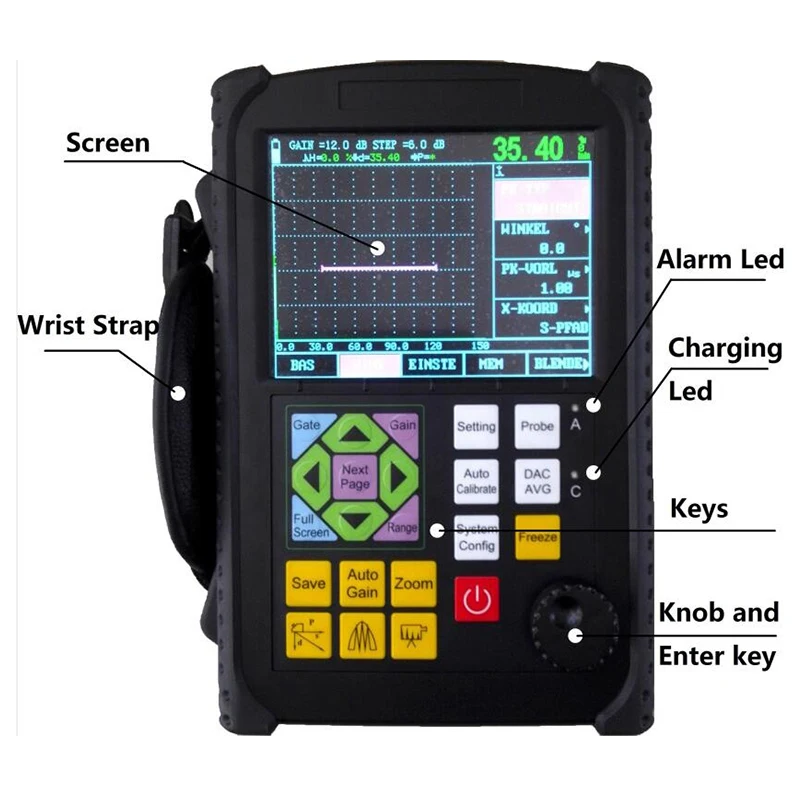 Горячий ультразвуковой дефектоскоп NDT |   Неразрушающее испытательное оборудование для металла, специально сталь