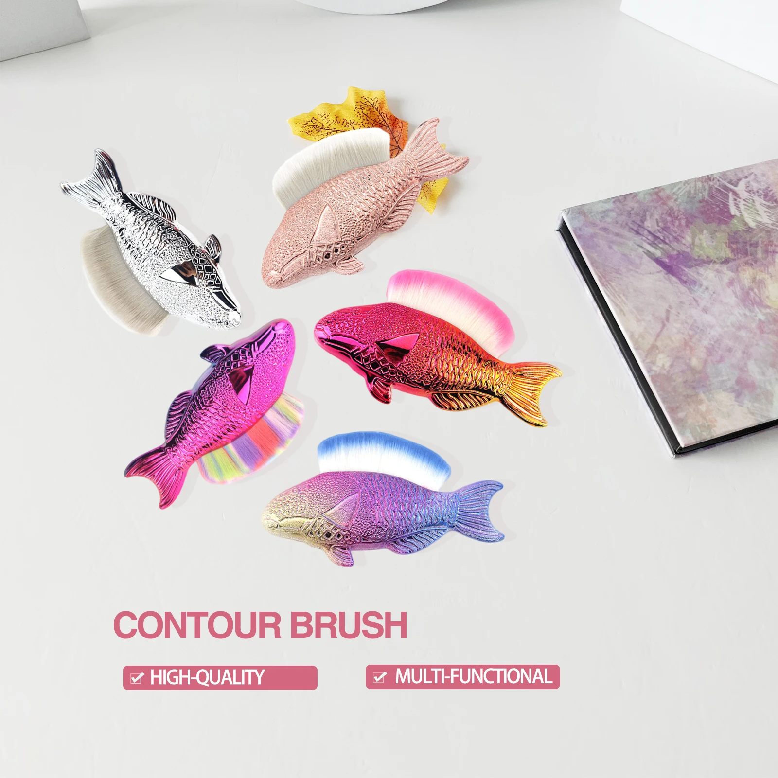 Single Mermaid Shape Makeup Brush Contour and Shading Brush Unique Face Shading Makeup Brush Shadow Brush Unique Beauty Tool