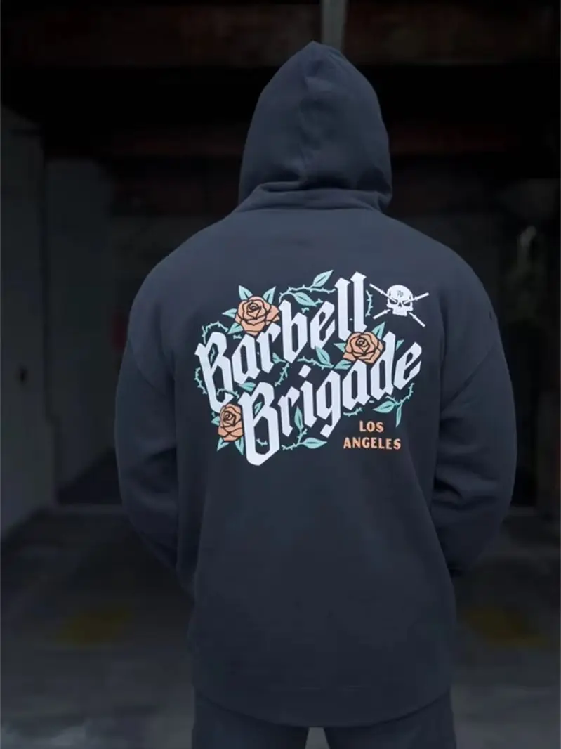 باربل بريجيد-الرجال والنساء الجمجمة طباعة هوديي عادية قمصان سويت شيرت بقلنسوة فضفاضة سترات قطنية عالية الشارع الشهير الرجال