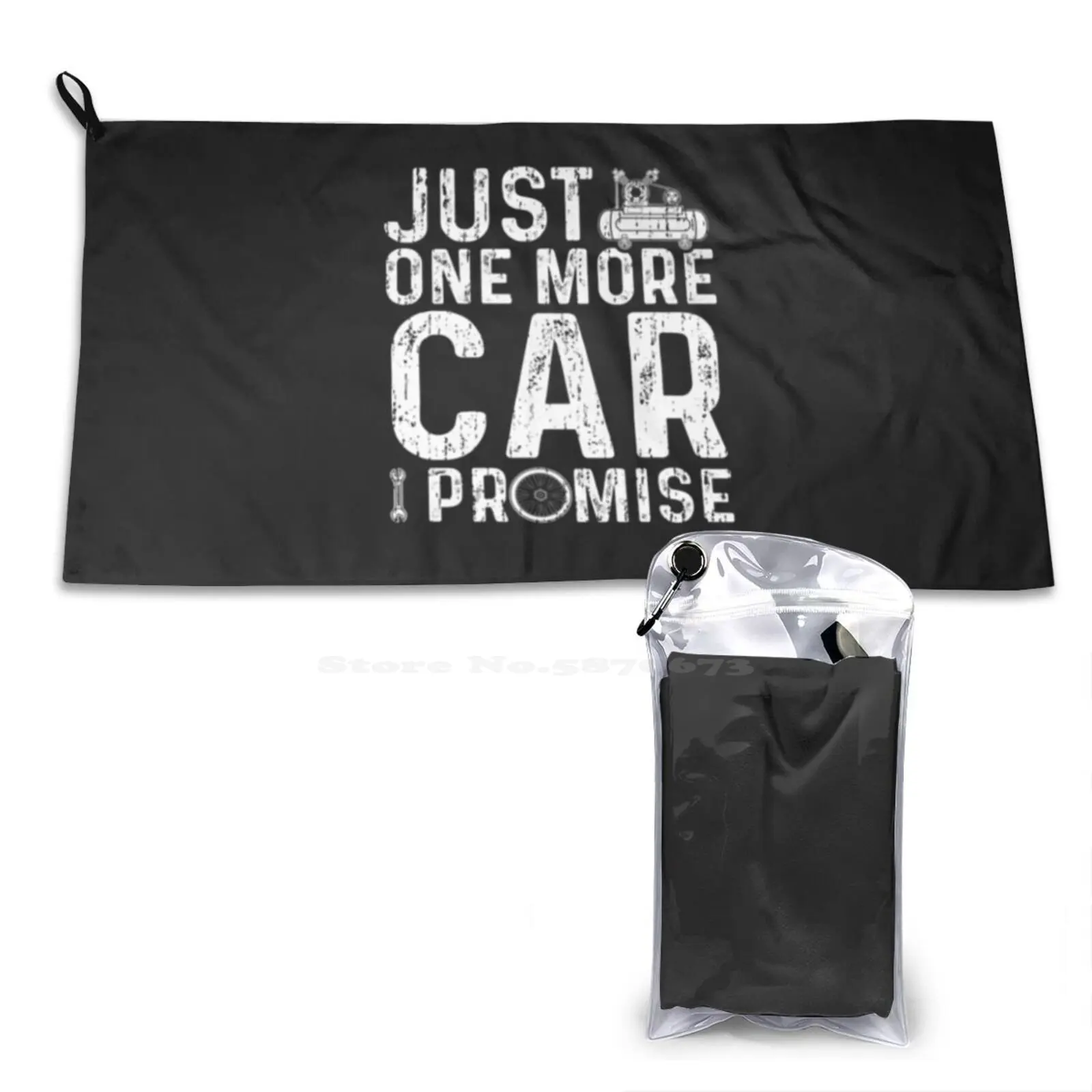 Just One More Care I Promise-Car Guy 3D Print Pattern Towel Soft Towel Guy Cars Turbo Petrolhead Mechanic Racing Enthusiast