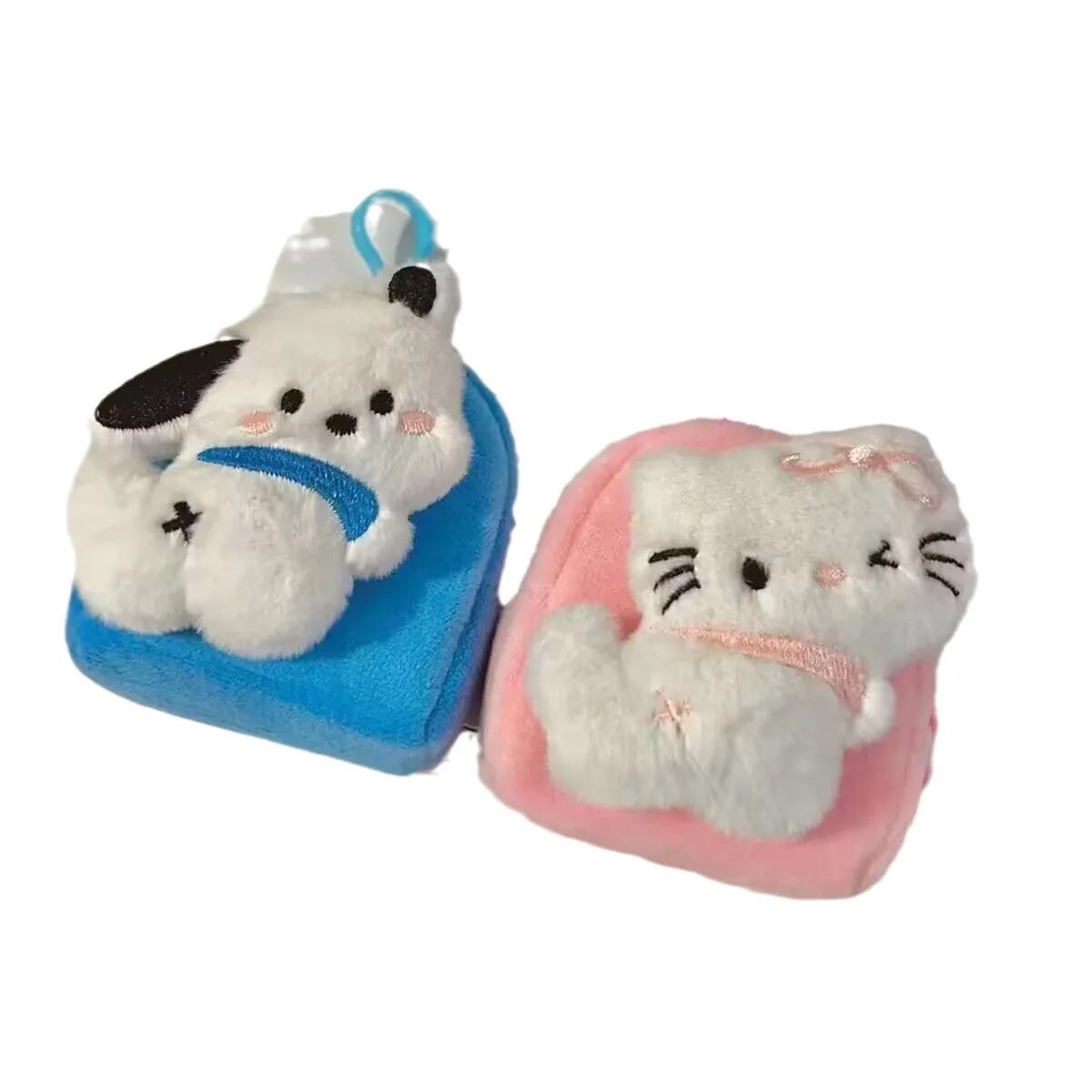 Monedero de Anime Sanrio Hello Kitty, bonito monedero de dibujos animados Pochacco para niñas y niños, bolsa para auriculares, decoración de mochila escolar, adornos, regalos de vacaciones