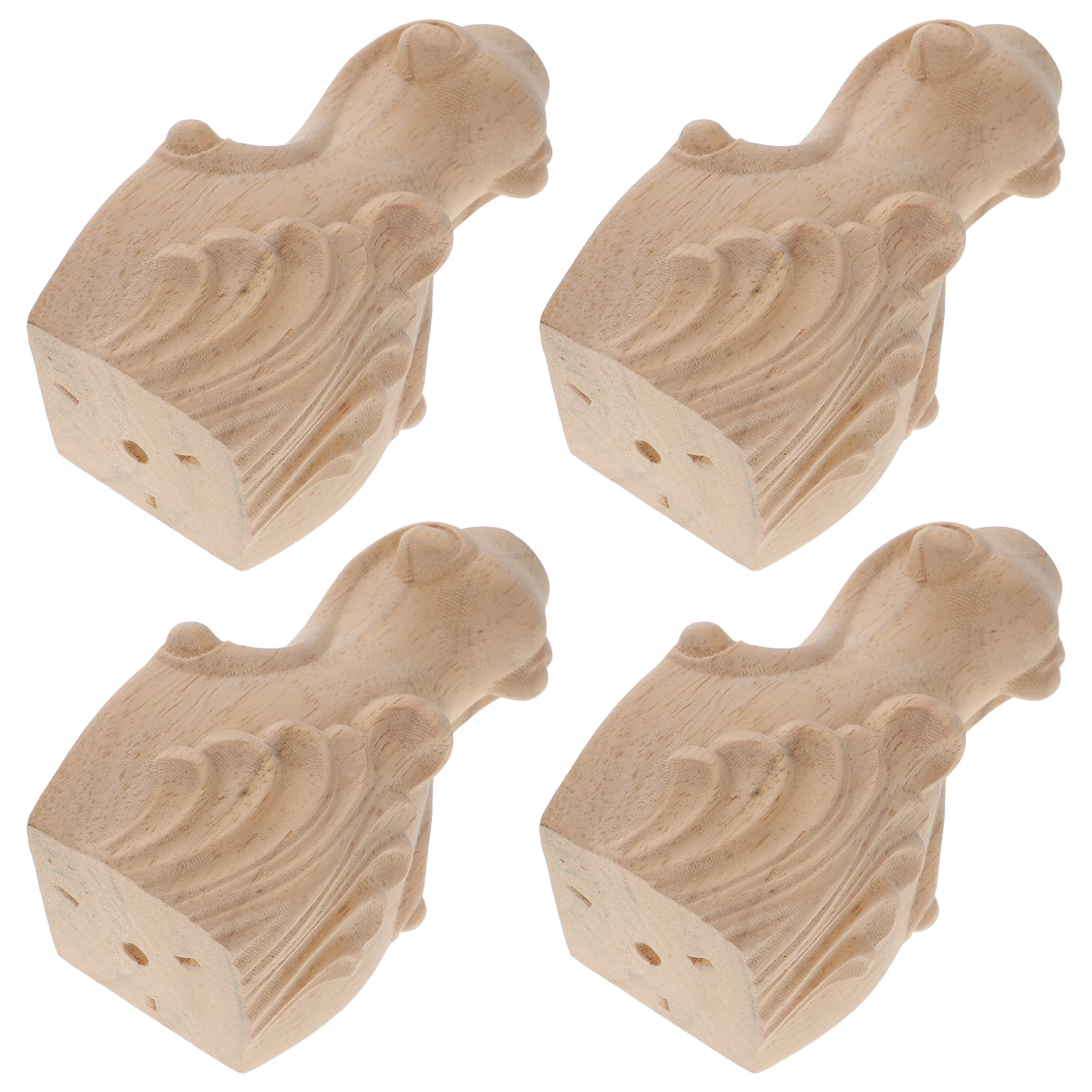 

4pcs Furniture Legs Carved European Style Furnture Leg Table Supporting Feet Sofa Bed Replacement Feet Durability