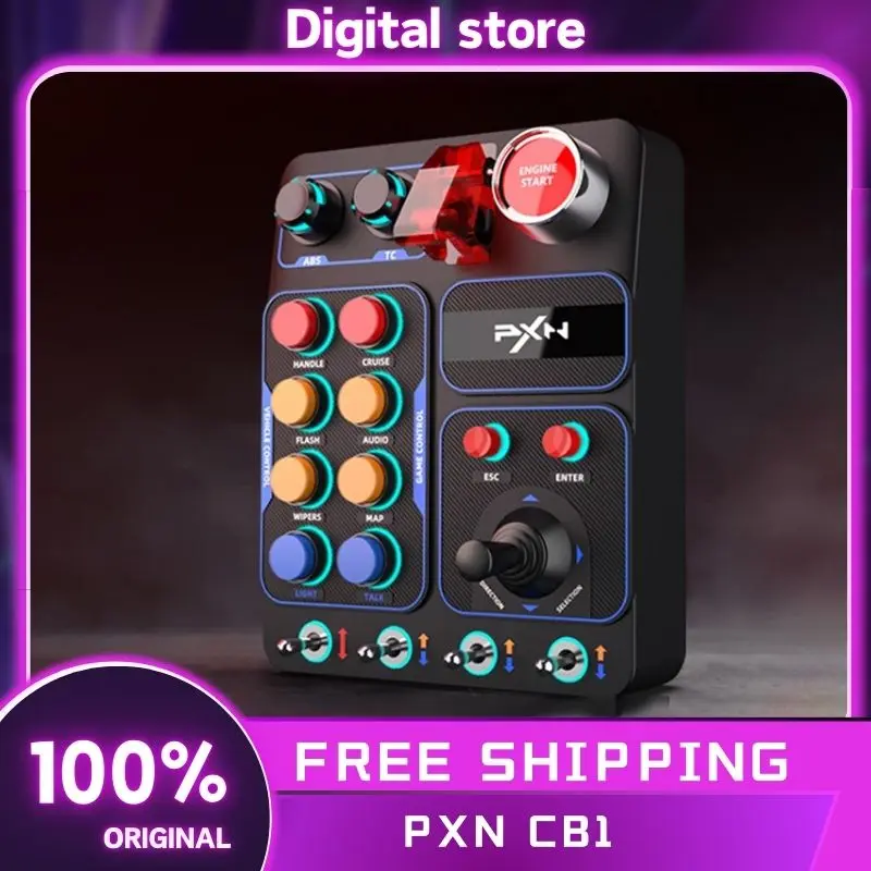 

PXN CB1 Racing Simulator Central Control Box Multifunctional Key RGB Control Box For EURO Truck Simulator Racing Game Accessory