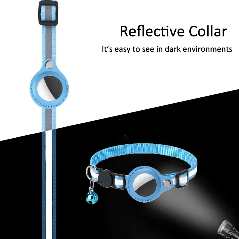 Airtag Case Collar Protective Cover For Anti Lost Locator Holder Tracker Accessories Reflective Collar With Bell