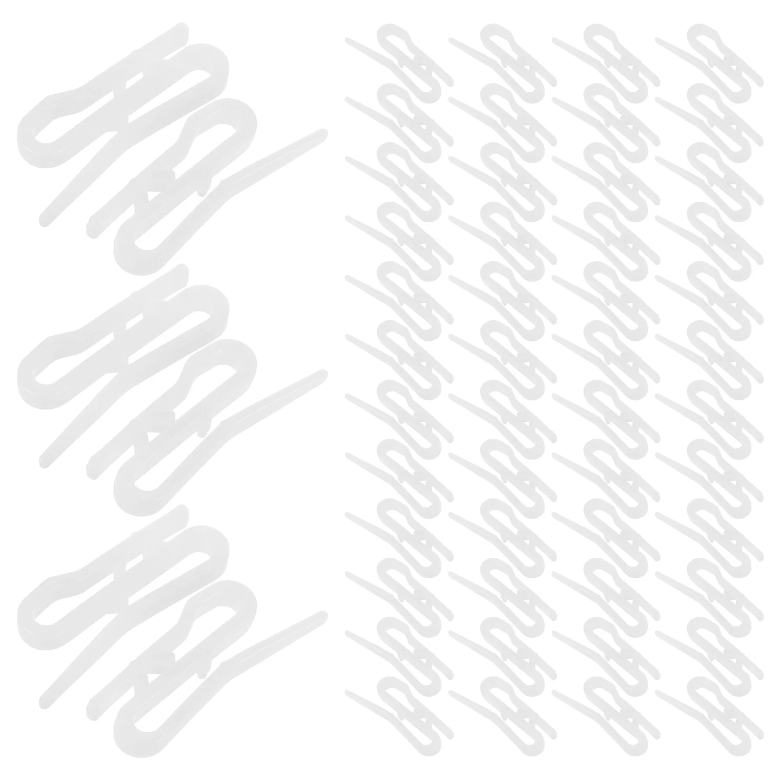

100pcs Curtain Hooks Adjustable Plastic for Pleated Drapes Drape Hooks Stable Installation Anti Sway Durability