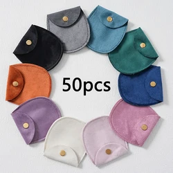 50/10/1pcs Soft Velvet Jewelry Packaging Bag Earring Necklace Storage Pouch Halloween Christmas Wedding Gift Organizer Candy Bag