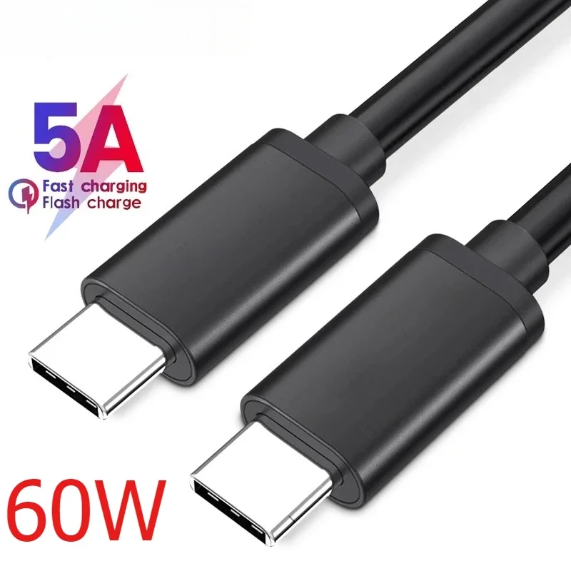 0.3 متر/0.5/1 متر/1.5 متر/2 متر 60 واط نوع C إلى نوع C شحن سريع كابلات بيانات الهاتف USB C سلك شحن سريع شحن سريع 3.0 أسلاك البيانات #1