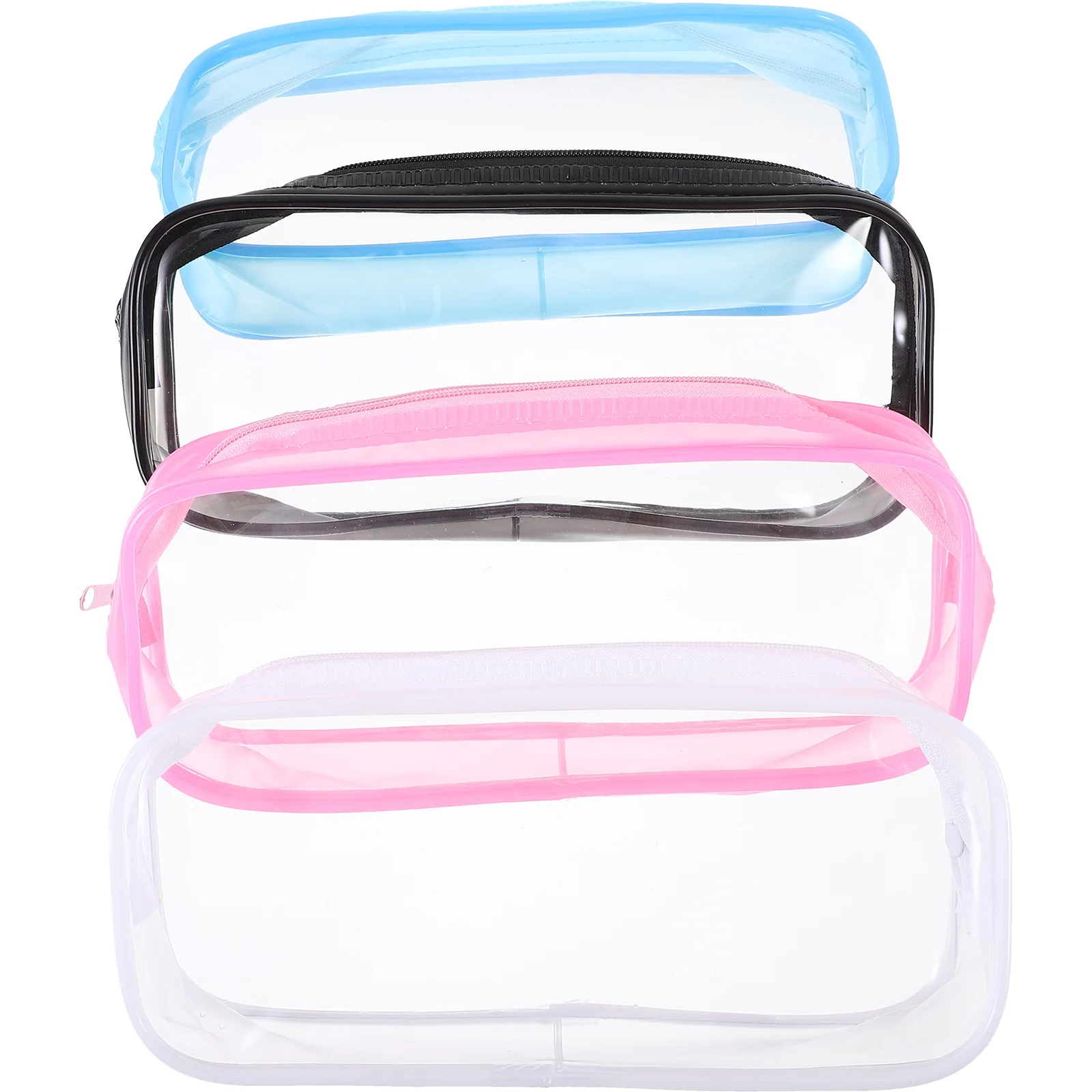4Pcs Multi-Color Pencil Bag Large Capacity Waterproof Stationery Organizer for School Office Supplies Pen Storage with Smooth
