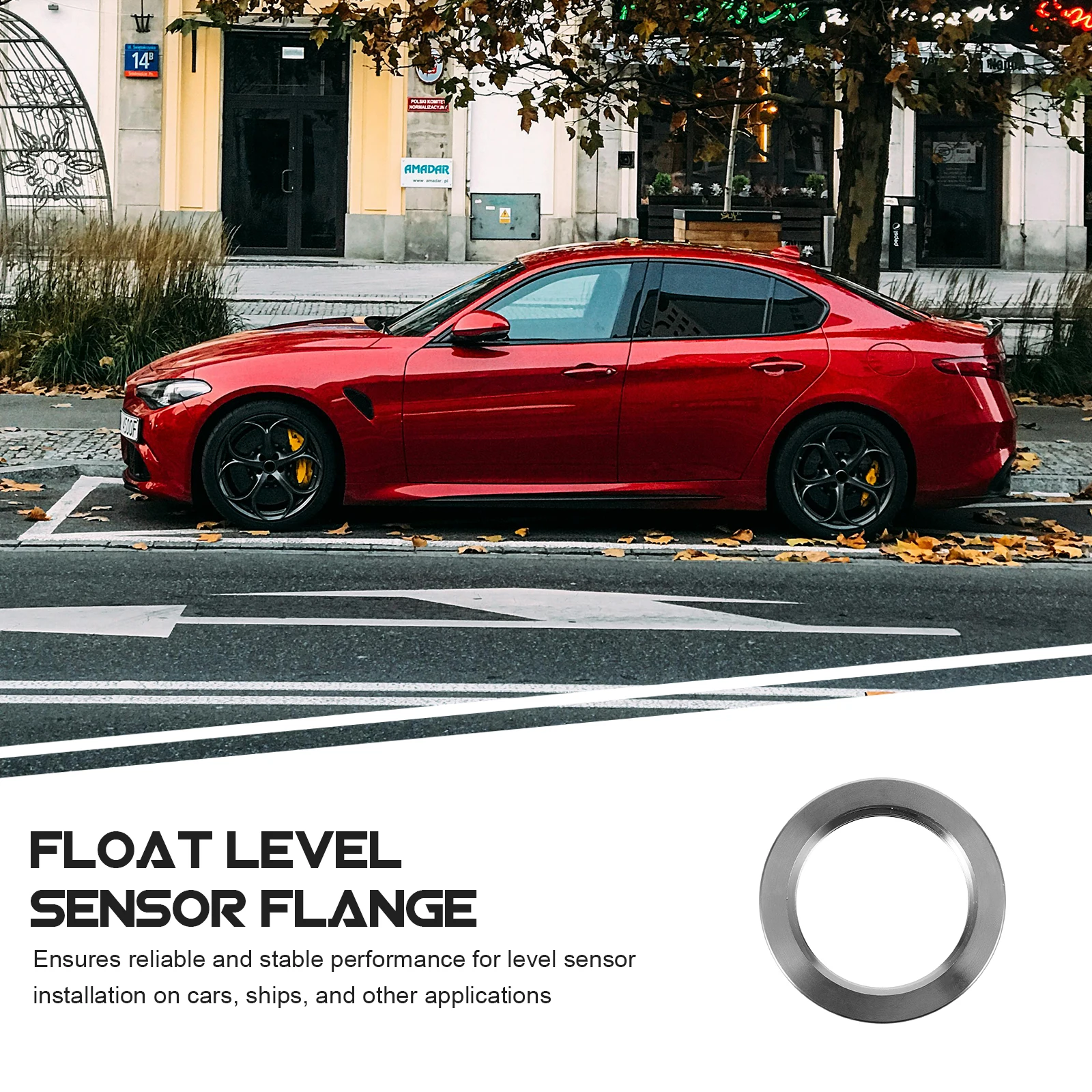 

Fuel Level Sensor Flange Stainless Steel Sturdy Design for Fuel Water Tank Level Sensor Replacement Stainless Flange