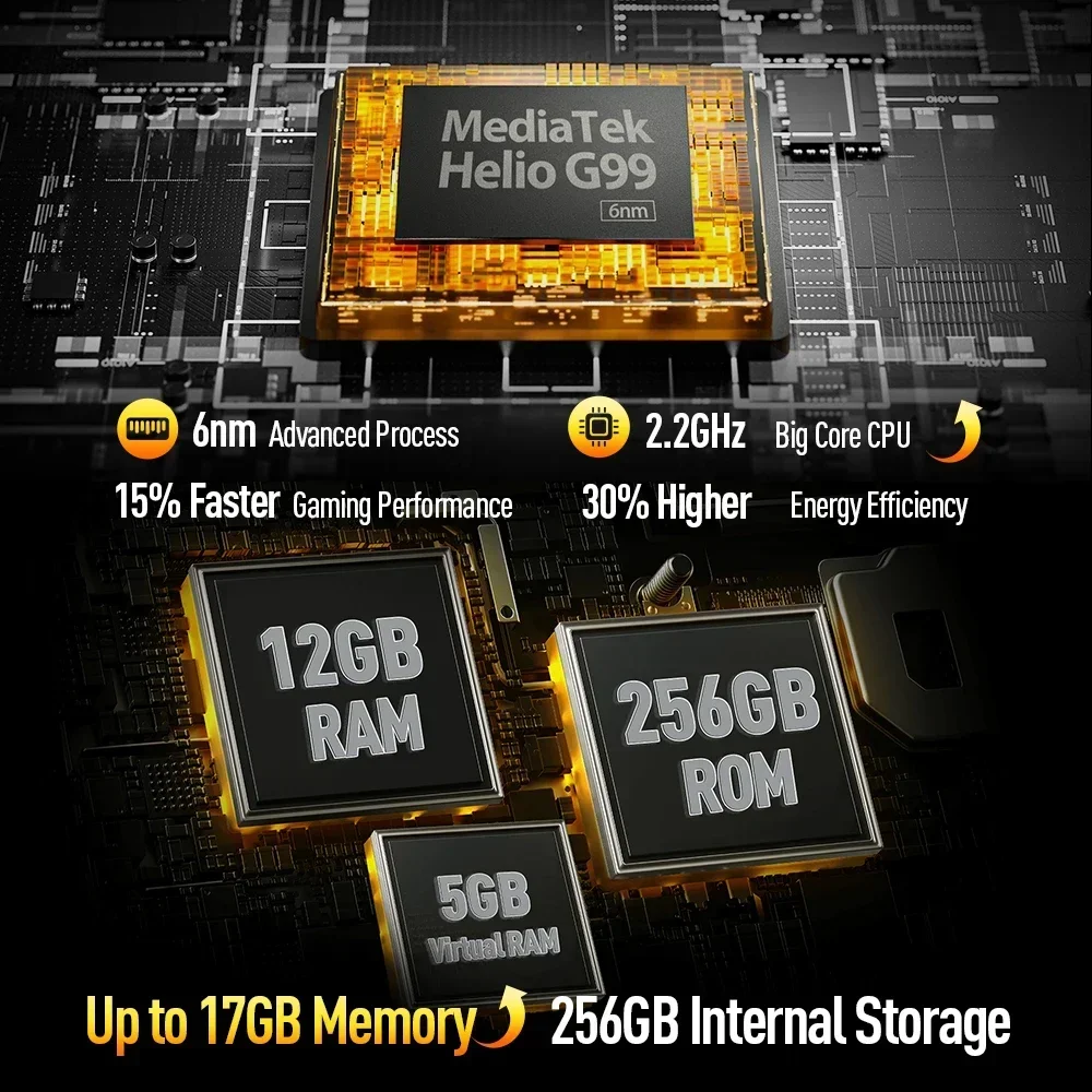 Ulefone Power Armor 19 Rugged 4G Smartphone Android Octa Core 6.58Inch 12GB+256GB Mobile Phone 66W  9600mAh Global Version