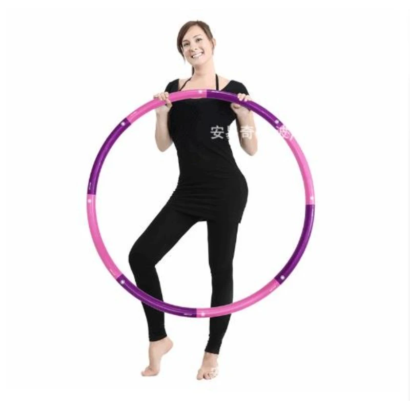 Portable Weighted Fitness Hoop High Elastic Foam Adjustable Strength Exercise Hoop For Adult Body Building Sports Workout