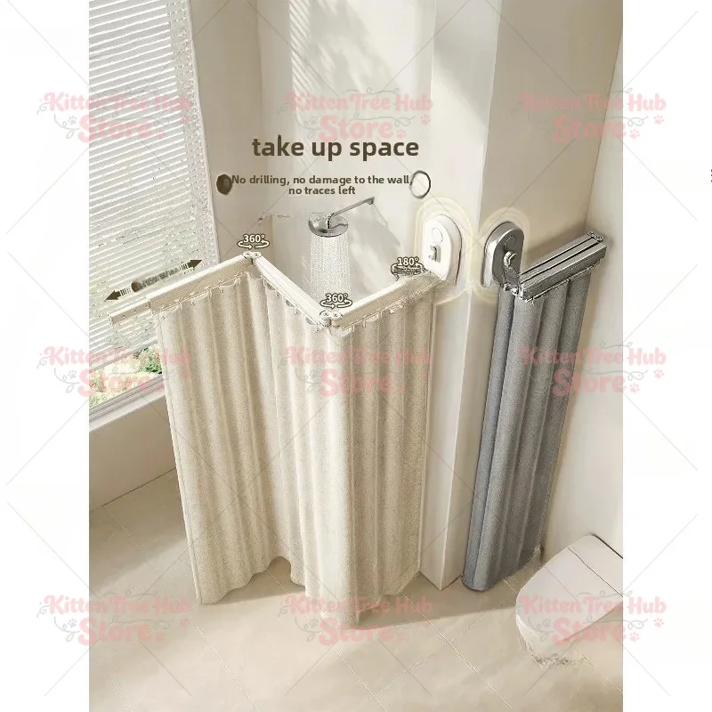 Partition Bathroom Waterproof Mildew-proof Balcony Retractable