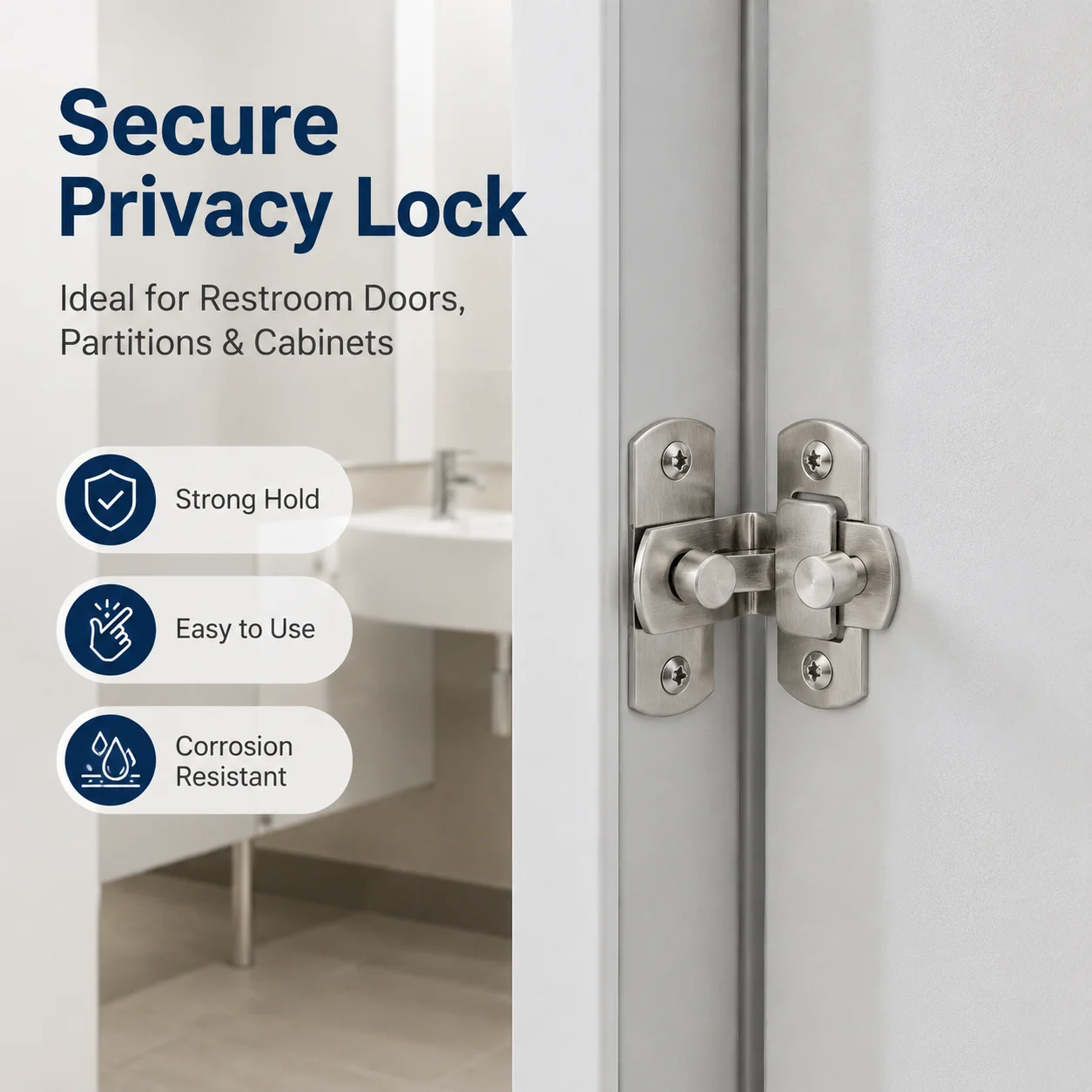 Door Lock Guard Latch Bolt 90 Degree Stainless Steel Toggle Latch Sliding Barn Door Lock Wine Cabinet Closet Right Angle Lock