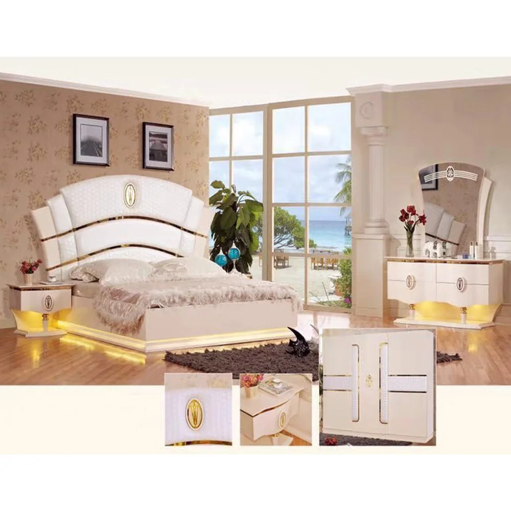 

&California Home Wood Furnitures Wooden Suite Queen Size Room Headboard Luxury King Bed Modern Set Bedroom