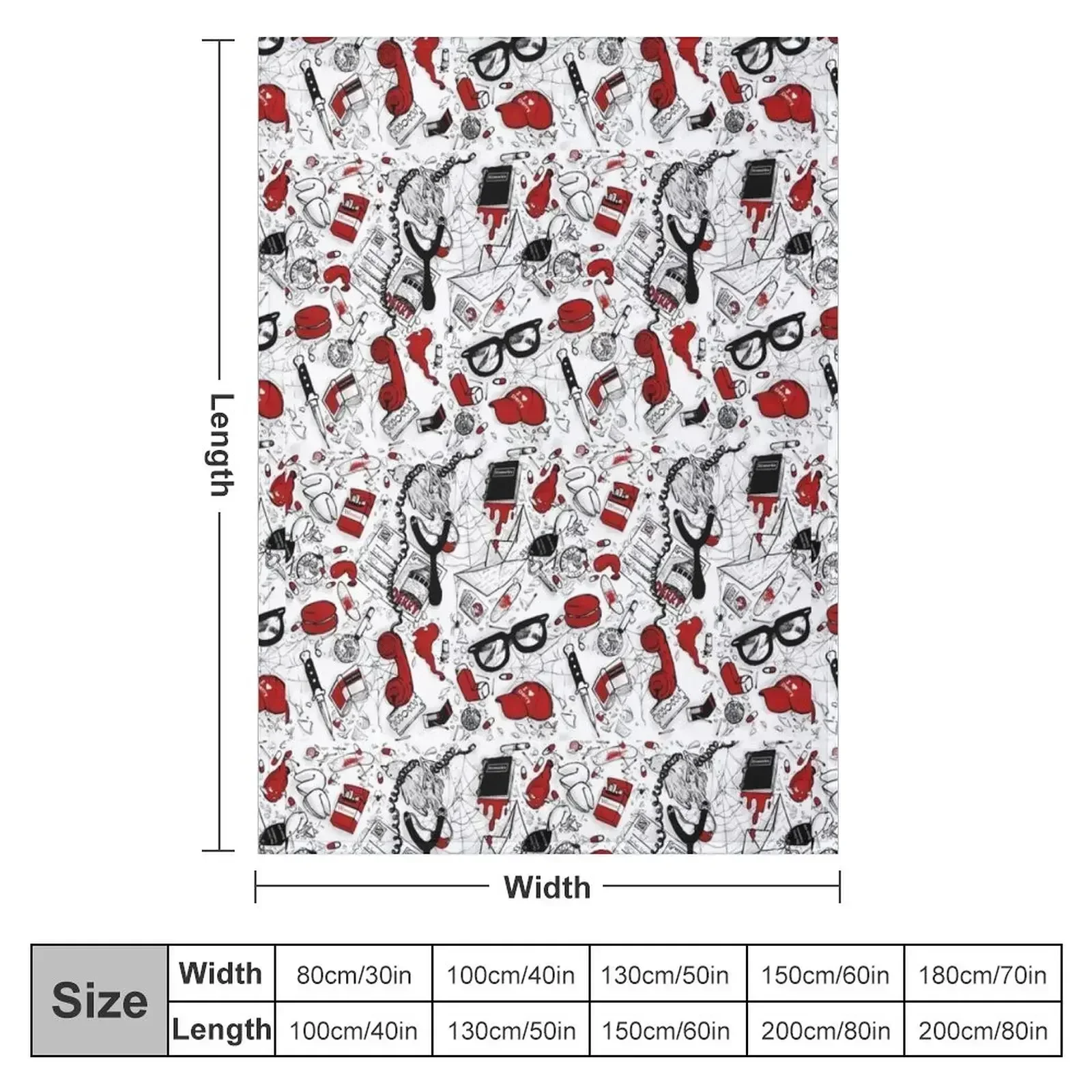 Loser's Club Repeating Pattern Throw Blanket Summer Beddings Sofa Plaid Flannels Blankets