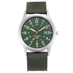 Men Brand Cheap Watches Students Boys Fashion Casual Nylon Band Sports Military Date Quartz Wristwatch Relogios Masculinos 2024