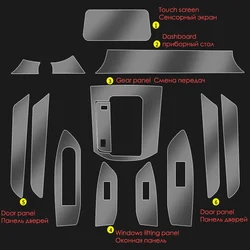 Tpu Film for Mazda CX5 CX-5 2017-2023 Car Interior Sticker Center Console Gear Touch Screen Dashboard Door Windows Lifting Panel
