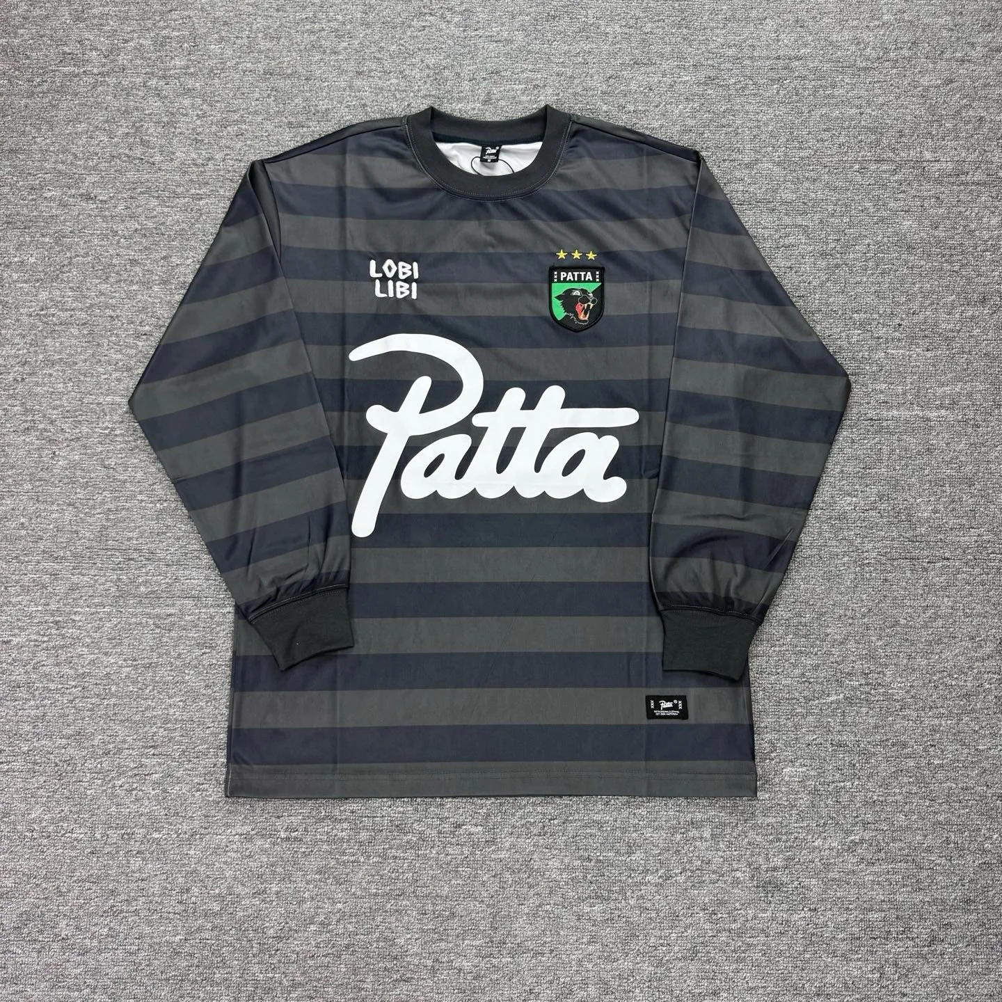 Patta High Street Striped T-Shirt with Collar and Long Sleeves - Loose and Lightweight Quick-Drying Sports Jersey