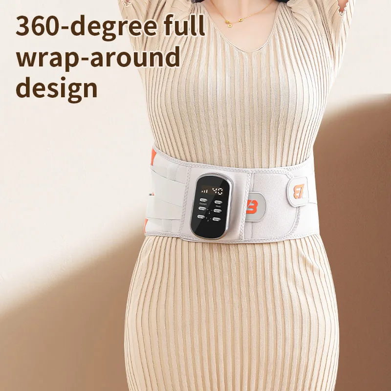 Ultra-Thin Dual Airbag Waist Massager Belt with Heating and Adjustable Intensity for Slimming