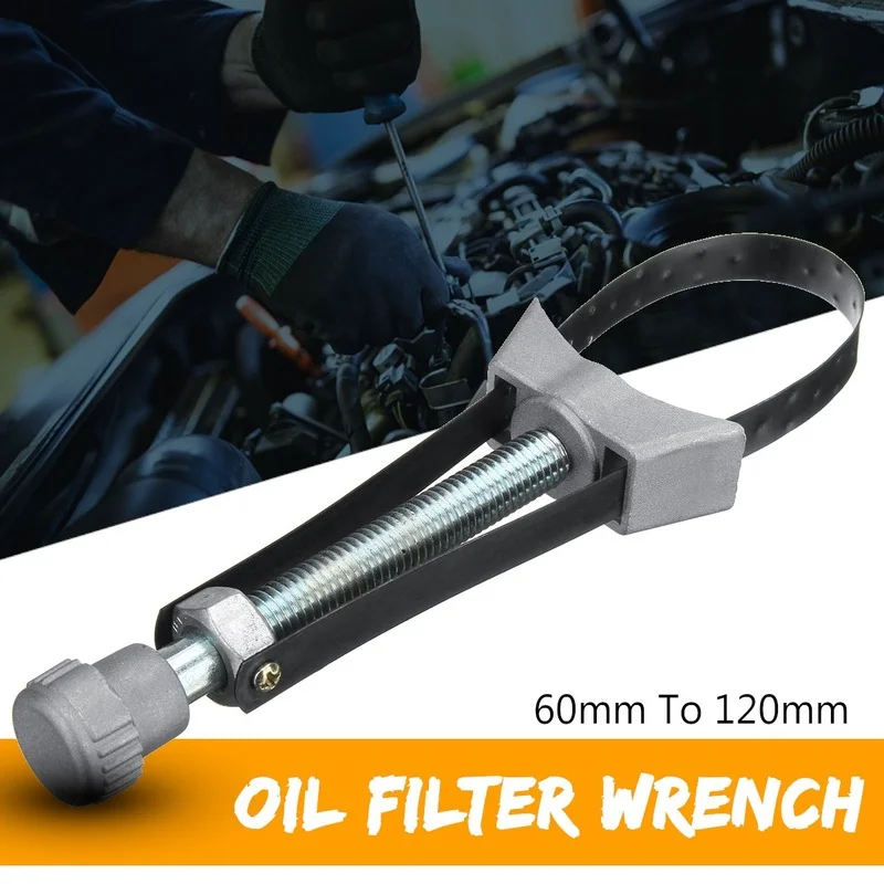 1 pz Auto Auto moto filtro olio strumento di rimozione cinghia chiave diametro regolabile da 60mm a 120mm di alta qualità