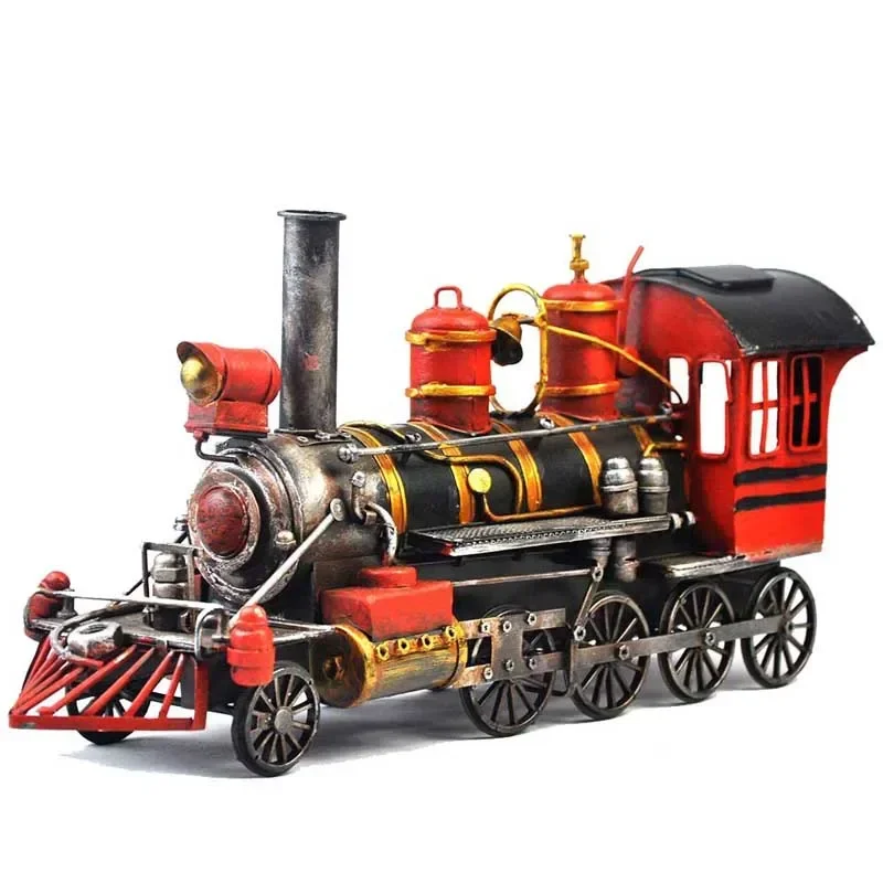 Wrought iron train bakery ornaments retro ornaments American soft decoration cafe entrance accessories ornaments