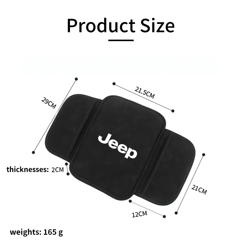 Car Central Armrest Cushion Box Mat Nonslip Protective Cover Pad For Jeep Grand Cherokee Compass Patriot Renegade Wrangler-JK