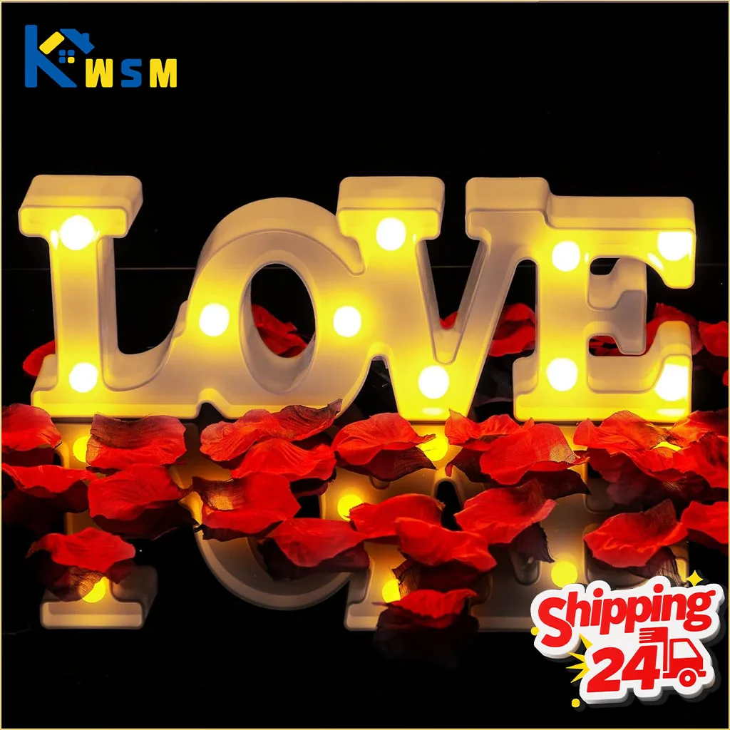 

Светодиодный светящийся ночник на День Святого Валентина, свадьба, день рождения, бар, магазин, наружное украшение, романтическая атмосфера, освещение