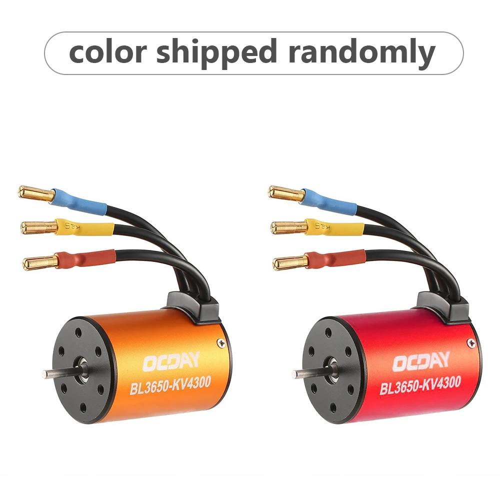 OCDAY BL3650 4300KV Waterproof Brushless Motor for 1/10 RC Car  94123 HuanQi 727 Racing Motor RC Toys Accessories