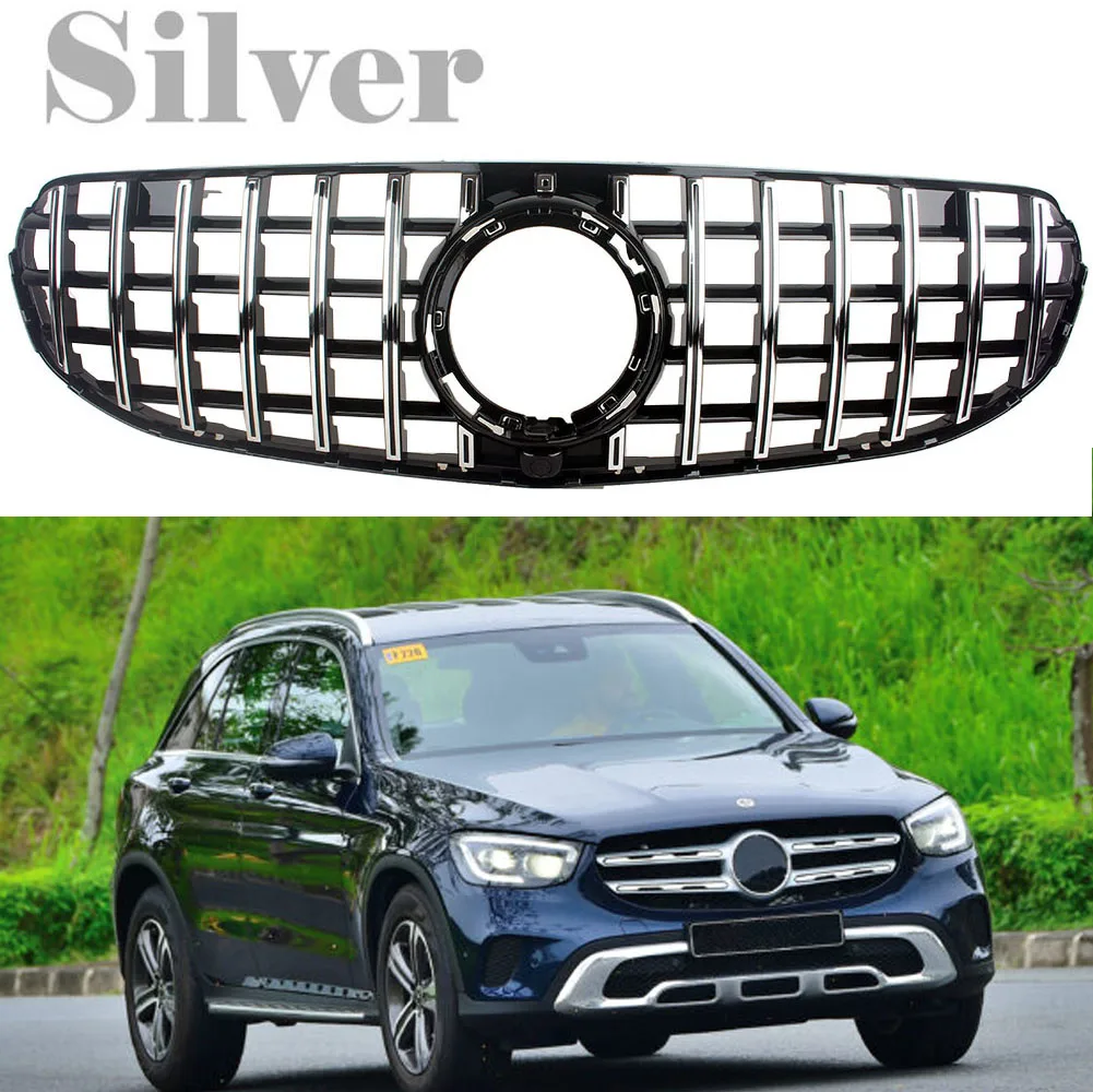 Car Front Racing Center Grilles Facelift Uppeer Bumper Grill For Mercedes Benz W253 X253 GLC Class 2020+ General GTR