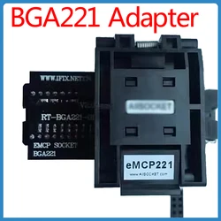 EMMC Adapte BGA221 Socket Adapter RT-BGA221-01 V2.5 Socket Bounce Seat EMCP221 RT809H Mobile Phone Holder 11.5X13mm Programmer