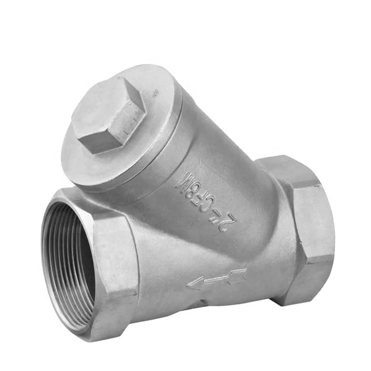 DKV DN15 Stainless Steel Y Type Strainer Filter DIN SS304 PN16 NPT BSP Threaded Y-Strainer For Water Oil