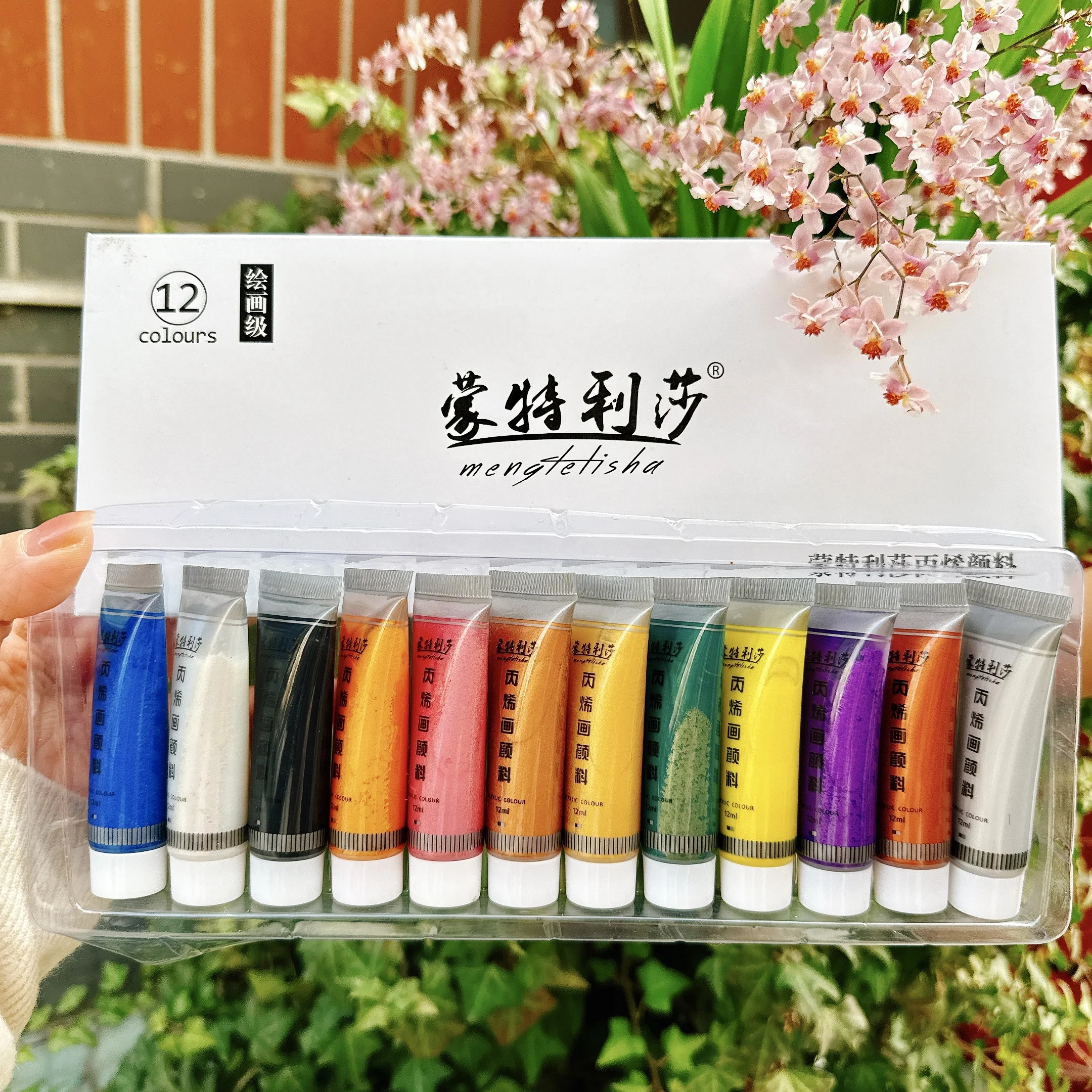 مجموعة أصباغ أكريليك بيرليسسينت 12 مللي * 12 لونًا ألوان أكريليك معدنية دهانات يدوية ذهبية طلاء فضي مقاوم للماء