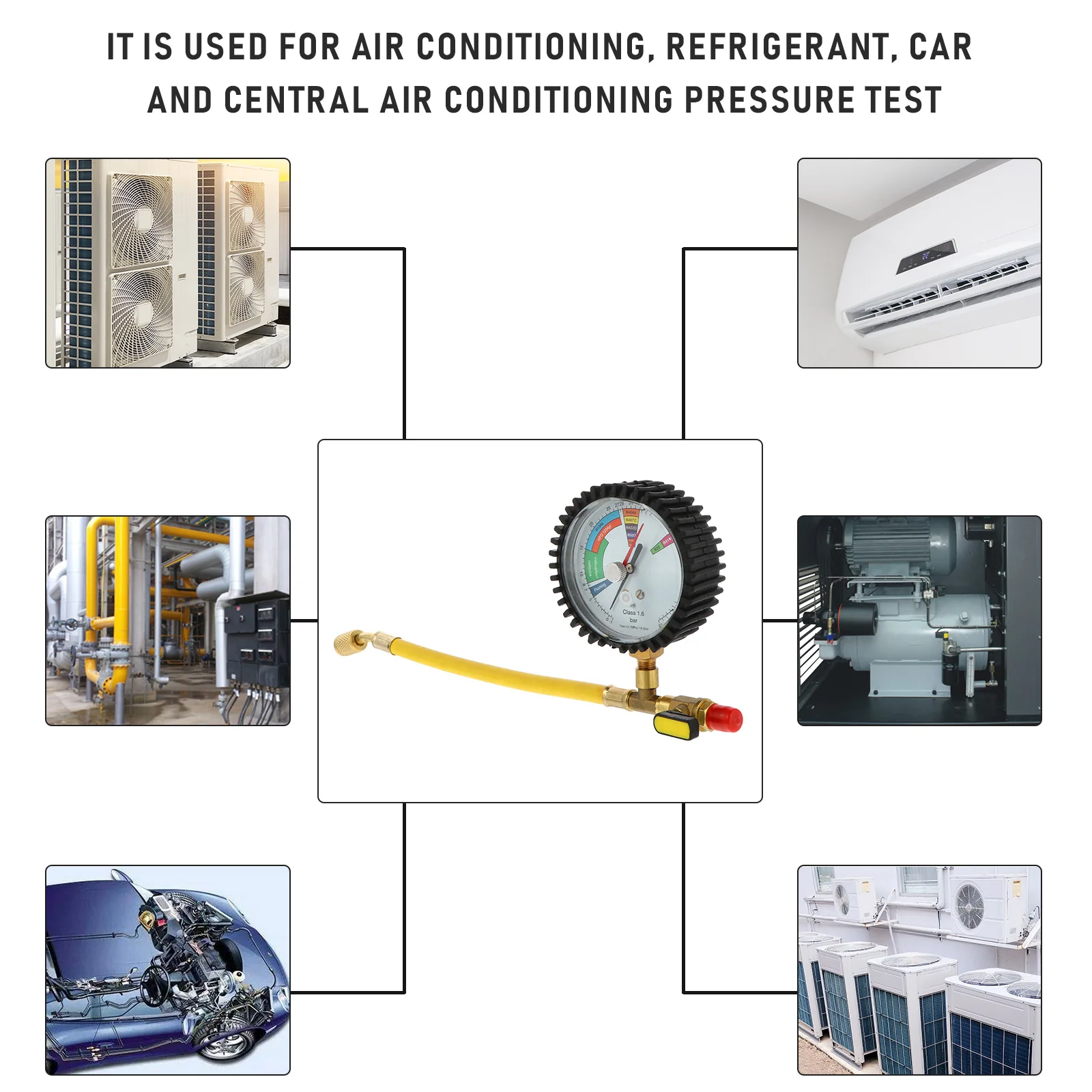 جهاز اختبار ضغط النيتروجين لطاولة قياس تكييف الهواء لأنظمة التبريد AC R134a R407C R410A