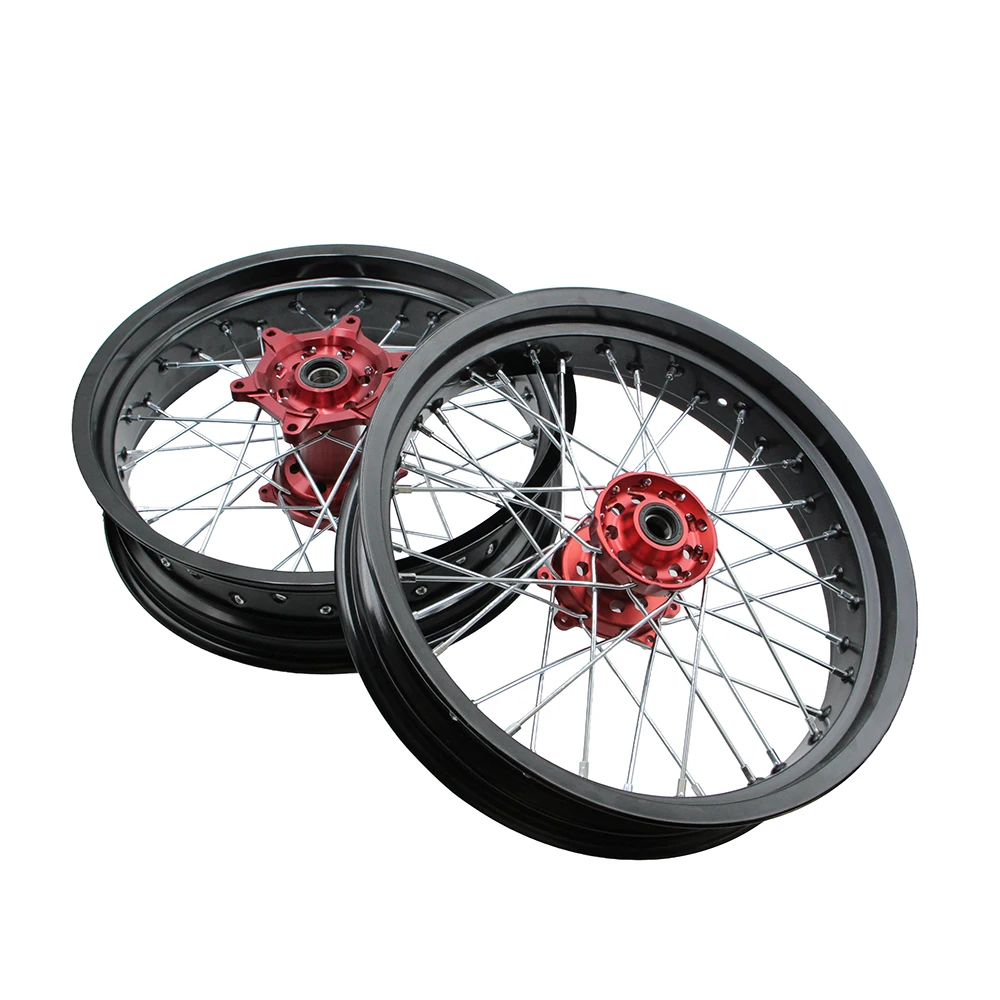 Motocross Front 3.00x17" Rear 3.50x17" 17 inch Spoked Wheels Rims Hub Set For KTM EXC EXC-E SX SX-F XCW 150 200 250 300 350 450