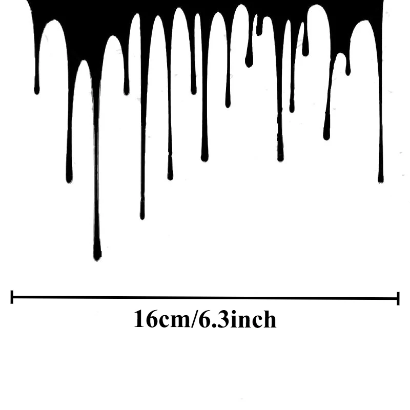 1Pc 2D Flat Blood Drip Vinyl Sticker, Waterproof Decal For Car Window Exterior Decor, Holiday Gift