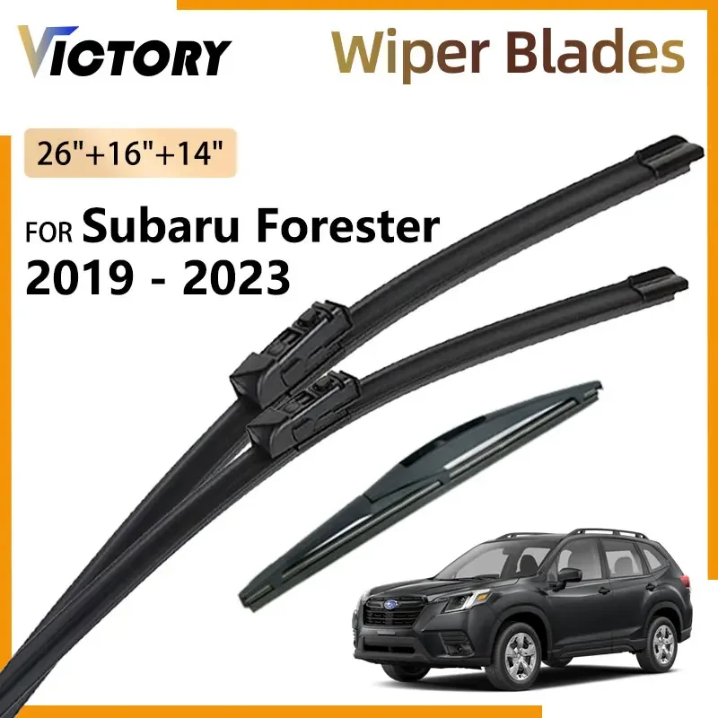 

Front Rear Wiper Blades Set For Subaru Forester SK 2019 - 2023 2022 2021 2020 Accessories Windshield Windscreen Window Brushes