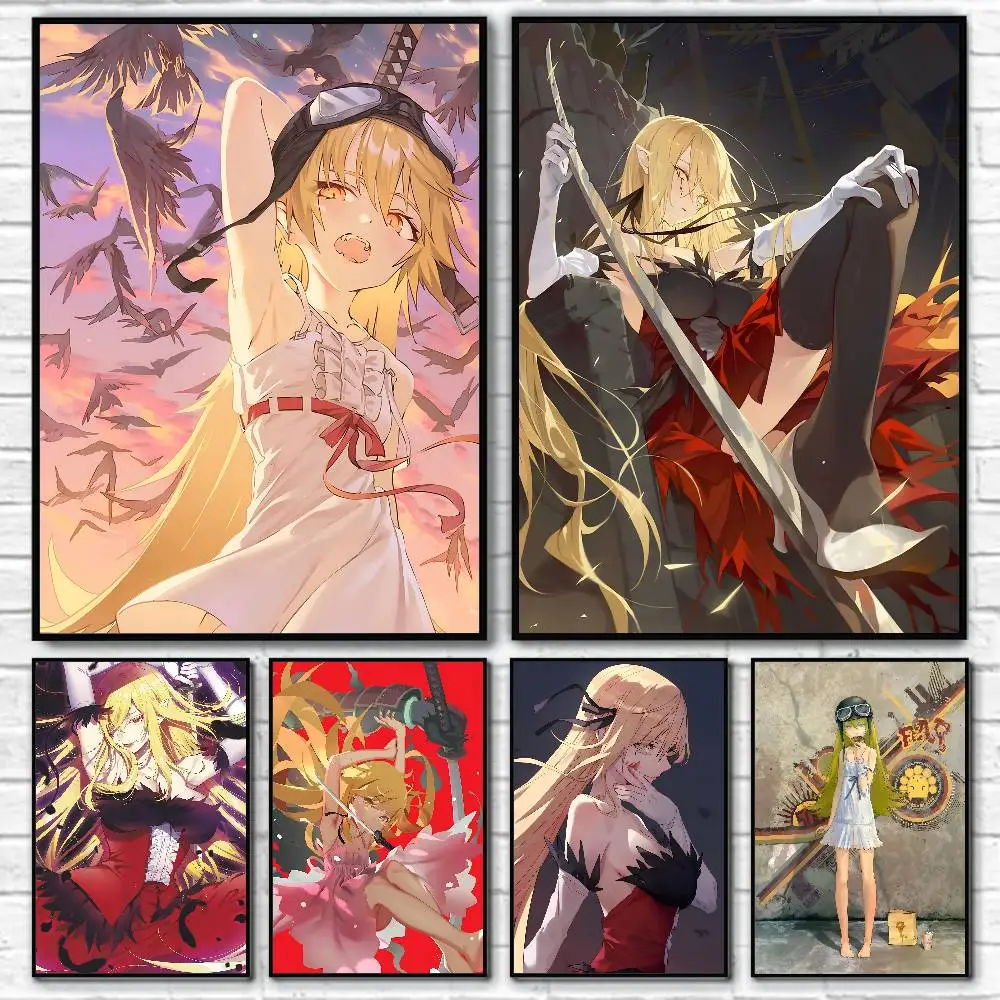 Anime M-Monogatari Series O-Oshino Shinobu Posters HD Print Vintage Wall Art Decor for Home Study Room
