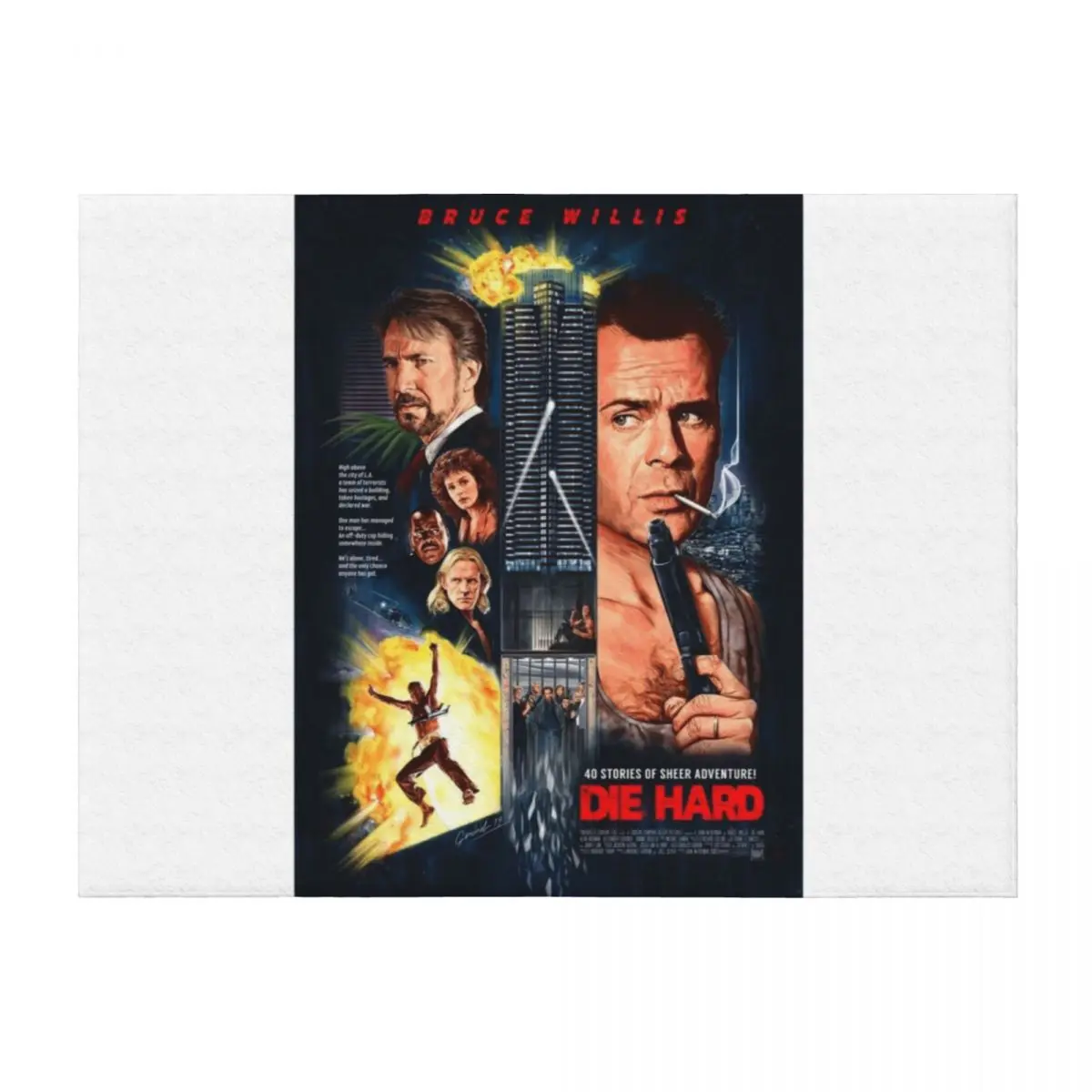 

Die Hard Vintage Poster Throw Blanket christmas decoration Blankets For Bed blankets ands halloween Blankets