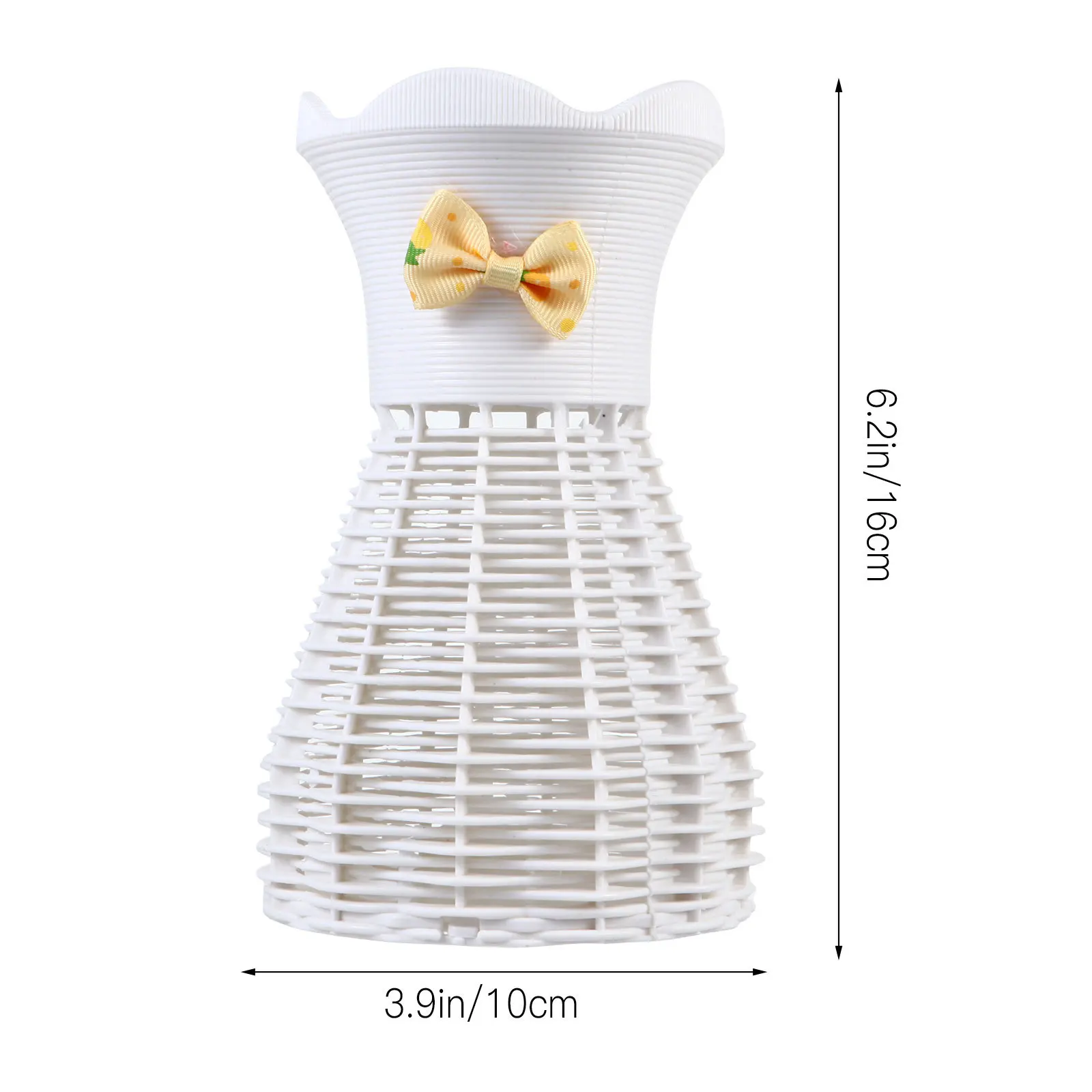 

5Pcs Woven Artificial Flower Vase Decorative Basket Plastic Organizer Rustic Home Room Decor Flower Holder Safe