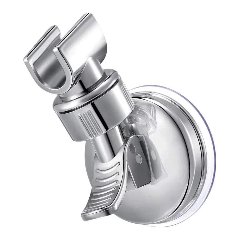 Support de Douche à Ventouse Réglable à la Main, Rotation Stable à 360 °, Rail de Douche Plaquée