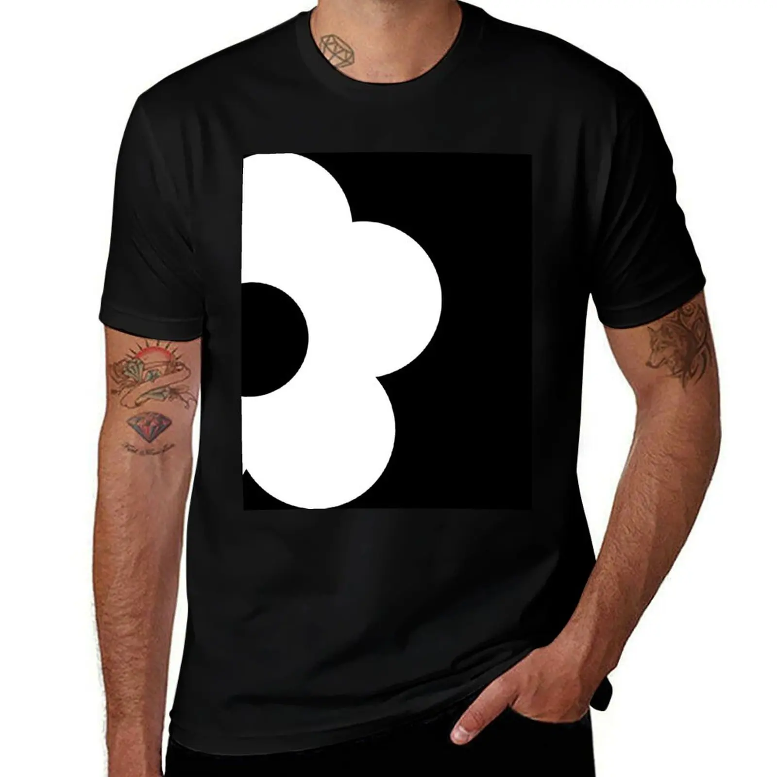 Bold Retro Contrast Flower Graphic T-Shirt plus sizes sublime mens designer t shirt