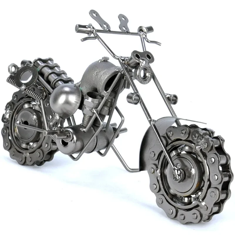 Grande modelo de motocicleta, ornamentos decorativos para loja de café, decorações de construção, hotel, sala de estar