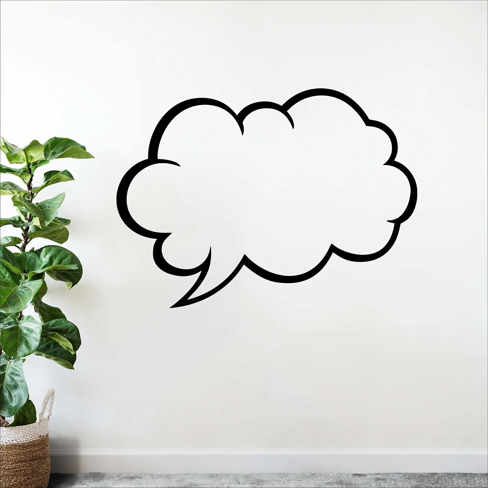 Modern Speech Bubble Wall Art Rust-Resistant Iron Sculpture Minimalist Chat Decor For Living Room Garden Fence Housewarming Gift
