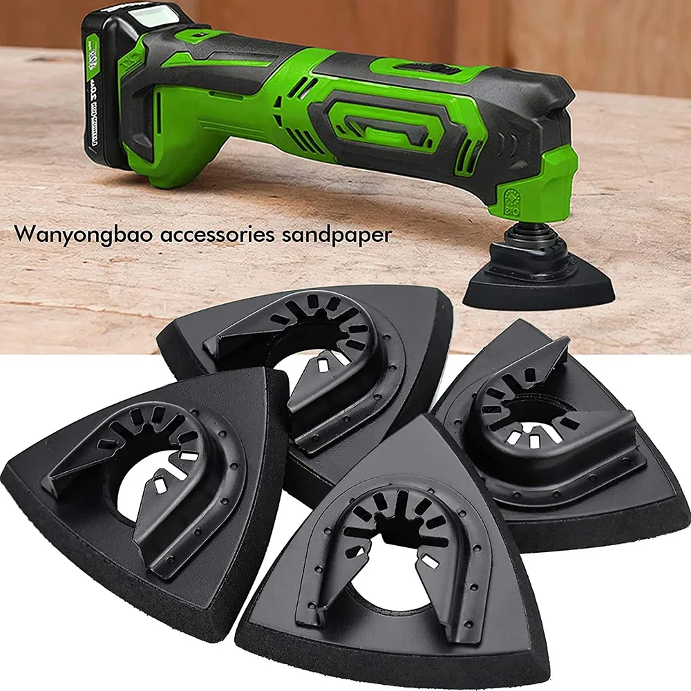 Almohadillas de lijado de piezas, accesorios multiherramienta oscilantes para Worx Mikita Dewalt, 80mm, 4 unidades